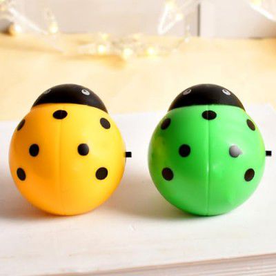 ascension 1pcs Romantic Energy Saving Creative Lady Bug Shaped Night Light Lamp Animals Cartoon lamp for Bedroom Home Decor Kids Favourite Birthday Party Return Gifts (Assorted Color)