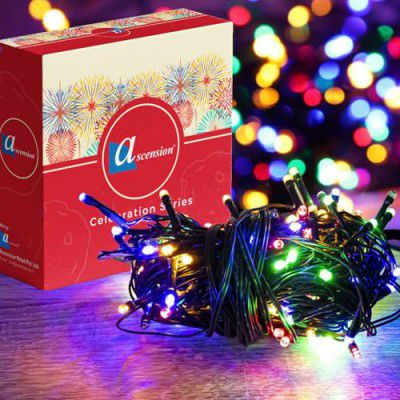 ascension 36 feet 40 LED Serial Blubs String Light for Indoor Outdoor Décor String Lights for Diwali, Navratri,Party,Ramadan,Christmas Decoration Led Lights for Home Festival Decoration (Multicolor)