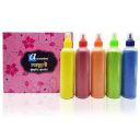 Ascension Rangoli Powder Colors Bottles 80 gm Each Design Creativity Diwali Floor Rangoli Art Ceramic Colours Rangoli Color Powder Rang for Navratri Pongal Pooja Mandir (Set of 5)...
