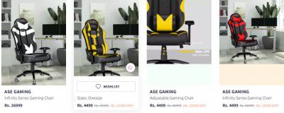 Ase Gaming Chair Starts at Rs 4049