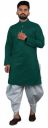 ashtang Men's Cotton Blend Dhoti Kurta Set (X-Large, Green)...