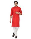 ashtang Men's Cotton Blend Regular Plain Kurta...