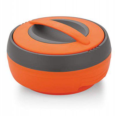 ASIAN Cosmos Plastic Inner Steel Casserole (600 ml, Orange), Standard (8961)