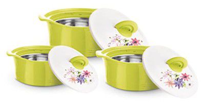 Asian FALCON CASSEROLE N DLX SET - 3 (1000+1500+2500 ML) Green