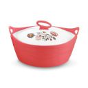 ASIAN Flamingo Inner Steel Casserole, 1500 ml, Red...