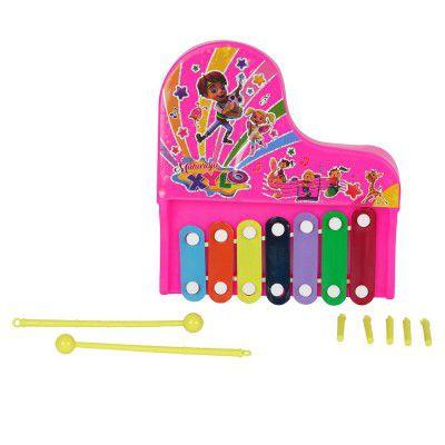 Asian Maharaja Musical Pull Along Xylophone with 2 Mallets for Kids Fun Activity and Play (Multicolor)