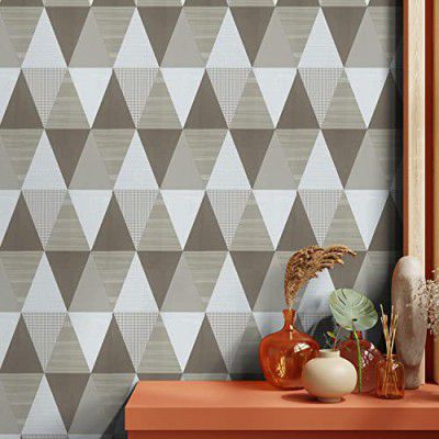 Asian Paints ezyCR8 Shades of Grey Dolphin Self-Adhesive Peel & Stick Wallpaper, DIY Wall Sticker Wall for Home & Office, 3D Print (45 x 500 cm)