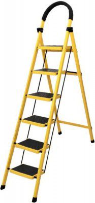 Asian Paints TruCare 6-Steps Trendy Steel Ladder (With Platform, Hand Rail)