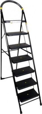Asian Paints TruCare 7 Steps|Black color|5 Year Warranty|Home Ladder|Anti-Skid, Foldable Steel Ladder  (With Platform, Hand Rail)