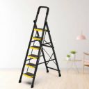 Asian Paints TruCare Home Elite 6-Steps Ladder, Steel Steps, Foldable, Slip-resistant Aluminium Ladder...