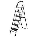 Asian Paints TruCare Home Ladder, Foldable with 6 Slip-Resistant Steps | 5 Year Warranty | Durable, Heavy Duty, Anti-Skid Steel Ladder | Guard Rail for Safety (6 Steps, Black)...
