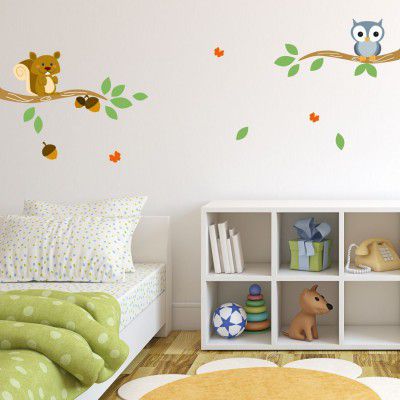 Asian Paints Vinyl Animals Birds Wall Sticker, 1 x 2.5 ft, Multicolour