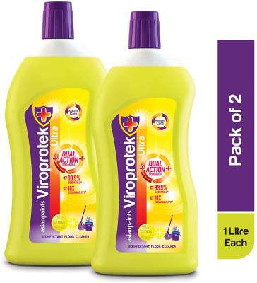 Asian Paints Viroprotek Ultra Disinfectant Floor Cleaner Citrus - 1 L (Pack of 2)