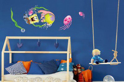 Asian Paints Wall Ons Original Spongebob 'XL' Wall Decal - 'Go Round and Round with Fun