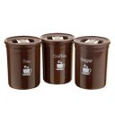 Asian Plastowares 10000412 Plastic Container (Brown, 850ml) 3 Pieces...