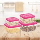 Asian Plastowares Plastic Flora Container, 500ml, 1 Litre, 1.5 Litre, 2.5 Litre, Set of 4, Color May Vary...