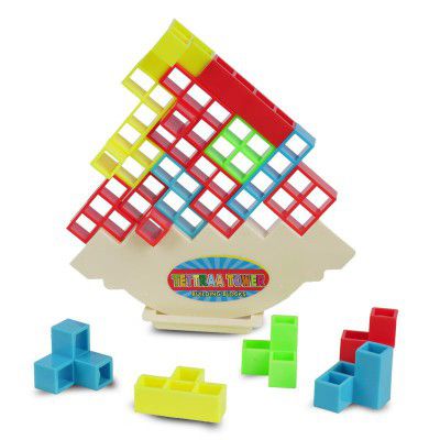Asian Portable Plastic Keep Balance Tetra Tower for Kids Pack of 1 