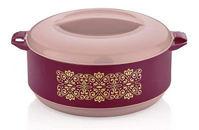 ASIAN Plastic Premium Steel Casserole, Red, 600 ml