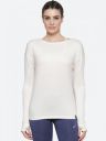 ASICS Women Off White Drop-Shoulder Sleeves W LS Training T-shirt...