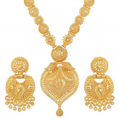 Asmitta Jewellery Set for Women (Golden) (NS725KJGLDSB0)
