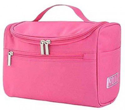 Aspora Multifunctional Extra Large Cosmetic Bag with Hook for Travel, Makeup Organiser, (Pink)
