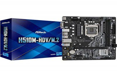 ASRock H510M-HDV/M.2 Compatible with Intel 10th and 11th Generation CPUs (LGA1200) H510 Chipset MicroATX Motherboard