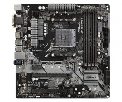 ASRock MicroATX Motherboard (B450M PRO4)