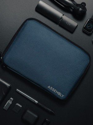 AssemblyBlue Solid Gadget Organiser Tech Kit