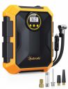 AstroAI Air Compressor Tire Inflator 12V DC Portable Air Compressor Auto Tire Pump 100PSI with LED Light Digital Air Pump for Car Tires Bicycles Other Inflatables Yellow...