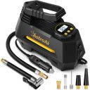 ASTROAI Tyre Inflator, Tire Inflator for Car, 12V DC Air Pump for Car Tires, 100PSI Car Air Pump with LED Light for Car, Bicycle, Balloons (Yellow)...