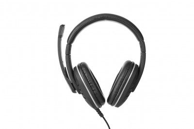 Astrum HS790 On-Ear Stereo Headphones with LED, Wire Controller and Fix Rotating Mic (Black)