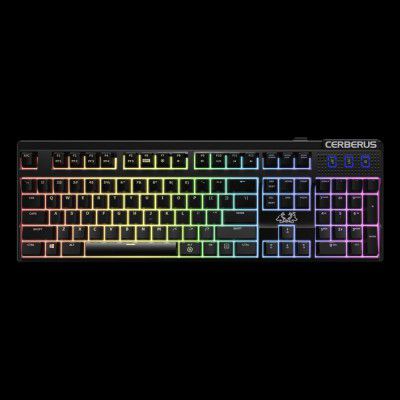 ASUS Cerberus Mech RGB Mechanical Wired Gaming Keyboard with RGB Backlit Effects, 100% Anti-ghosting N-Key Rollover (NKRO), and Dedicated Hot Keys for Gaming Shortcuts Black