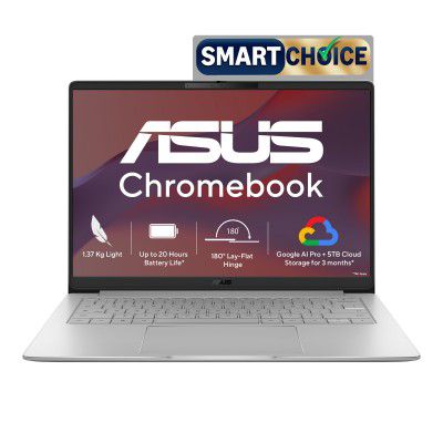 ASUS Chromebook CM1405 (2026), Smartchoice, MediaTek Kompanio 540 Processor, 8GB RAM, 128GB SSD, CM1405CM4A-S60033, Thin & Light Laptop