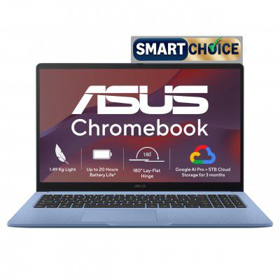 ASUS Chromebook CM1505 (2026), Smartchoice, MediaTek Kompanio 540 Processor, 4GB RAM, 128GB SSD, CM1505CM4A-S70081, Thin & Light Laptop