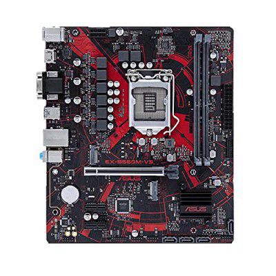 ASUS EX-B560M-V5 (Intel LGA1200 for 11th & 10th Gen Intel Core and Celeron) mATX Motherboard with PCIe 4.0, 2 M.2 Slots, Realtek Ethernet, TPM Header, SafeSlot Core, DDR4, 8-pin Power Connector, Red