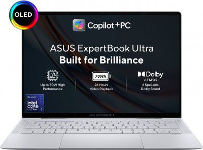 ASUS ExpertBook Ultra Copilot+ PC Intel Core Ultra 5 Series 3 325H - (16 GB/512 GB SSD/Windows 11 Home) B9406CAA-TG1334WS Thin and Light Laptop 