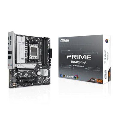 ASUS Prime B840M-A-CSM 4 x DIMM Slots, max. 192GB, DDR5, AMD Socket AM5 for AMD Ryzen 9000 & 8000 & 7000 Series Desktop Processors