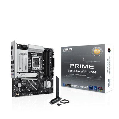 ASUS Prime B860M-A WiFi-CSM mATX Intel Core Ultra Processors (Series 2) 1 X Pcie 5.0 X16 Slot, Supports 2 X M.2 Slots and 4 X SATA 6Gb/S Ports, with DDR5 RAM