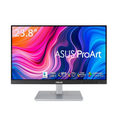 ASUS ProArt Display PA247CV 23.8” (60.45cm) Monitor, 1080P Full HD, 100% sRGB/Rec. 709, IPS, ?E < 2, USB-C HDMI DisplayPort with Daisy-Chaining, Calman Verified, Eye Care, Anti-Glare, Ergonomic Stand