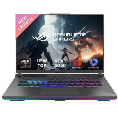 ASUS ROG Strix G16, AMD Ryzen 9 8940HX, Gaming Laptop (RTX 5050-8GB/16GB RAM/1TB SSD) G614PH-RV033WS