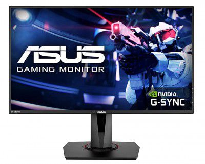 ASUS VG278QR 27-inch Full HD Nvidia G-SYNC Compatible Esports Gaming Monitor, 0.5ms, Up to 165 Hz, DP, HDMI, DVI, FreeSync, Low Blue Light, Flicker Free, TUV Certified (Black)