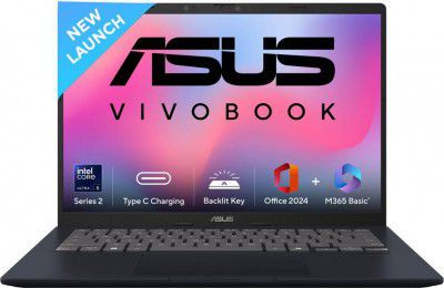 ASUS Vivobook 14 with Office +  AI PC Intel Core Ultra 5 225H Thin Laptop - (16 GB/512 GB SSD) X1407CA-LY102WS 