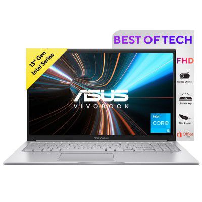 ASUS Vivobook 15, Intel Core i3-1315U 13th Gen, 15.6" FHD, Thin and Light Laptop (8GB RAM/512GB SSD/Win11/MS Office/1.7 kg), X1504VA-NJ320WS