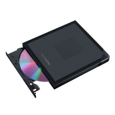 ASUS ZenDrive V1M External Slimline DVD Re-Writer w/Built-in Cable, USB-C, (90DD02L0-M29000)