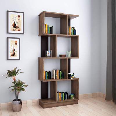 @home by Nilkamal Checkers 4 Tire Bookshelf (Classic Walnut)