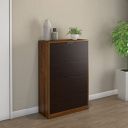 @home by Nilkamal Florine Engineered Wood Shoe Cabinet (Walnut & Wenge)| 1 Year Warranty (2 Tier)...