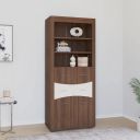 @home by Nilkamal Kates Big Curio Cabinet (Walnut & White)...