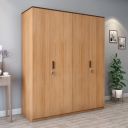 @home Milford Engineered Wood Four Door Wardrobe Without Mirror (Urban Teak)...