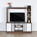 @home by Nilkamal Nick Engineered Wood Shelves Storage TV Unit (Walnut)...