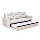 @home By Nilkamal Boxton Fabric 3 Seater Sofa Cum Bed with Side Pockets (Light Brown)...